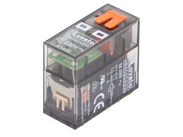 Releu Electromagnetic DPDT 230VAC 8A Cu Soclu