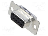 Conector D-Sub 9 pini 7,5A mufă mamă lipire aurit CONEC