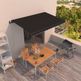 VidaXL Copertină retractabilă automat, antracit, 400x350 cm