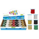 Banda decorativa cu sclipici pentru activitati crafts,diverse culori,1cm x1 m