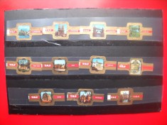 HOPCT LOT NR 80 MONUMENTELE ISTORICE ALE LUMII -11 BUC-ETICHETE VECHI DE TRABUCURI/ CIGARS LABELS -COLECTIE DE LUX-