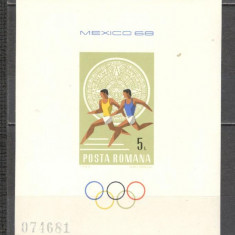 Romania.1968 Olimpiada de vara MEXIC-Bl. DR.184