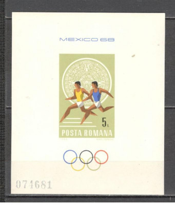 Romania.1968 Olimpiada de vara MEXIC-Bl. DR.184 foto
