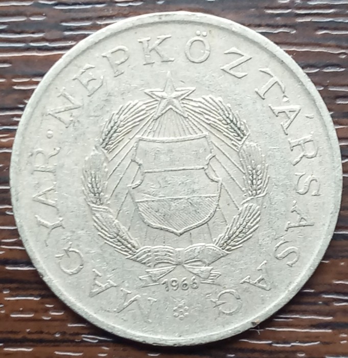 (M1828) MONEDA UNGARIA - 2 FORINT 1966, COMUNISTA, ULTIMUL AN DE BATERE
