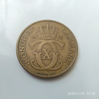 -Y- DANEMARCA 2 kroner 1926 VG +/ XF foto