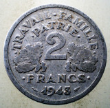 1.114 FRANTA VICHY WWII 2 FRANCS FRANCI 1943