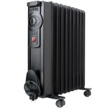 Radiator pe ulei cu 9 elementi Black Decker, 1500 W, functie termostat, incalzire silentioasa