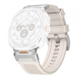 Curea Techsuit W068 pentru Samsung Galaxy Watch Ultra, Alba Argintie
