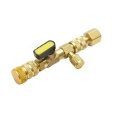 Supapa pentru instalatie aer conditionat din alama, pentru service si &icirc;ncarcare