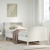 VidaXL Pat cu bibliotecă fără saltea, alb, 75x190 cm, lemn masiv pin 3323090