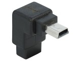Adaptor USB 2.0 B Mini Mufă 90&deg; DELOCK - Soclu Negru