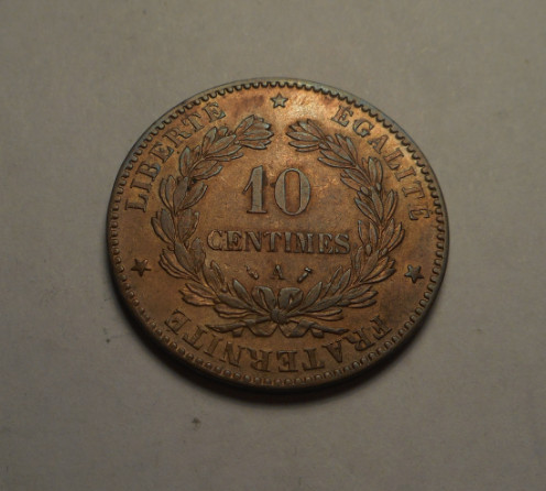 Franta 10 Centimes 1889 A Piesa Frumoasa