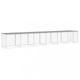 Cumpara ieftin Cotet pui cu acoperis gri deschis 603x98x90 cm otel galvanizat