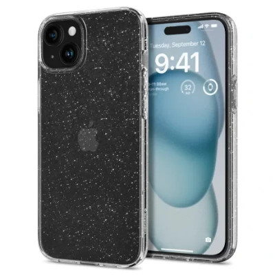 Husa Spigen Liquid Crystal Glitter pentru iPhone 15 Crystal Quartz foto