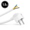Cablu de retea montabil de 1.5m 3x1.5 mm2 alb cu stecher/fire libere