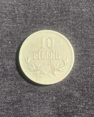 Moneda 10 filler 1915 Ungaria foto