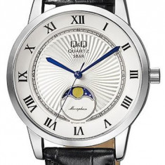 Ceas Barbati, Q&Q, Moonphase QZ10J307Y - Marime universala