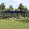 Cort Petreceri Gossi Albastru 8x4m Poliester Impermeabil UV + Cadru Otel, Montare Rapida, Multifunctional Exterior