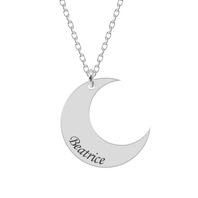 Moon - Colier din argint personalizat - Semiluna foto