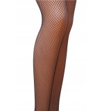 Ciorapi Cabaret Plasa Fishnet, Ochiuri Mici, Negru, L/XL