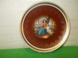 Portelan vechi J K DECOR CARLSBAD - superb PLATOU decorat cu scene mitologice , D 29 cm