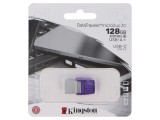 Pendrive Kingston USB 3.2 Gen 1 128GB Violet Viteză 200MB/s USB A și USB C