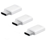 Set 3 x Adaptor USB Type-C - MicroUSB Samsung Galaxy A3 (2017) A320 EE-GN930KWEGWW alb
