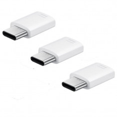 Set 3 x Adaptor USB Type-C - MicroUSB Samsung Galaxy Tab S4 10.5 T830 EE-GN930KWEGWW alb