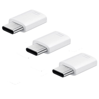 Set 3 x Adaptor USB Type-C - MicroUSB Samsung Galaxy A70 A705 EE-GN930KWEGWW alb foto