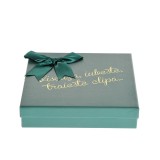 Cutie de cadou verde cu mesaj 16 cm