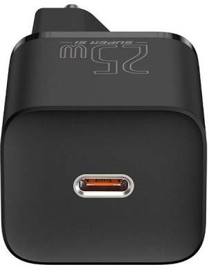 INCARCATOR retea Baseus Super Si, Quick Charge 25W, 1 x USB Type-C 5V/3A, negru &amp;quot;CCSP020101&amp;quot; (timbru verde 0.18 lei) - 6932172603724 foto