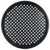 Tava Cuptor Pizza Rotunda Pufo Cook 37cm, Antiaderenta, cu Gauri Aerisire, Aluat &amp; Mancare, Negru
