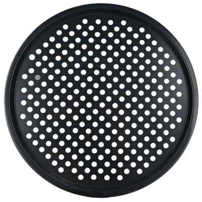 Tava cuptor rotunda Pufo Cook cu gauri pentru copt pizza, aluat, servire mancare, antiaderenta, 37 cm foto