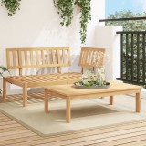 Set Canapea Gradina din Paleti Gossi, 2 Piese, Lemn Acacia, Masa inclusa, 133x92x69 cm