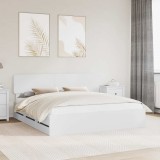 Cumpara ieftin Cadru de pat cu sertar Alb 180 x 200 cm Lemn prelucrat