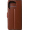 Husa tip carte cu stand Techsuit, aspect piele maro, pentru Apple iPhone 16 Pro