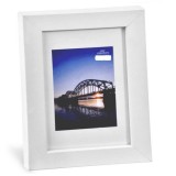 Rama foto decorativa pentru poze, vertical sau orizontal, Lemn-Sticla, Alb, 15x10 cm