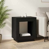 vidaXL Masă laterală Stejar Negru 60 x 40 x 65 cm Lemn prelucrat 899896