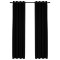 Perdele opace, aspect panza, ocheti, 2 buc., negru, 140x245 cm