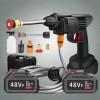 Pistol de Spălat cu Presiune Portabilă fără Fir, cu Două Baterii 48Vf 5000mah, Oem
