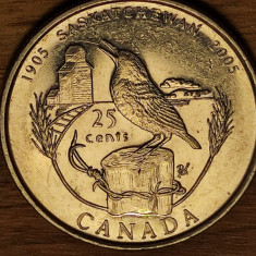 Canada - moneda de colectie comemorativa - 25 cents 2005 - Saskatchewan