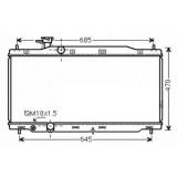 Radiator racire Honda Cr-V (Re) 10.2006-09.2010, Motorizare 2.0 110kw Benzina, tip climatizare Cu/fara AC, cutie Manuala, dimensiune 733x400x26mm, Cu, SRLine