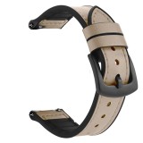 Curea hibrid piele-silicon, compatibila Garmin Forerunner 245, telescoape Quick Release, Skin Tone, VD Very Dream