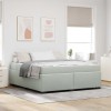 VidaXL Cadru de pat cu saltea Gri deschis 180 x 200 cm Catifea 3399302