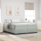 vidaXL Cadru de pat cu saltea Gri deschis 180 x 200 cm Catifea 3399302