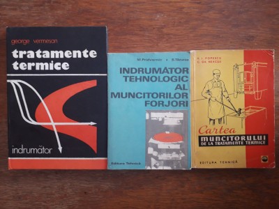 Lot 3 carti tratamente termice necesare forjorilor / R5P3S foto