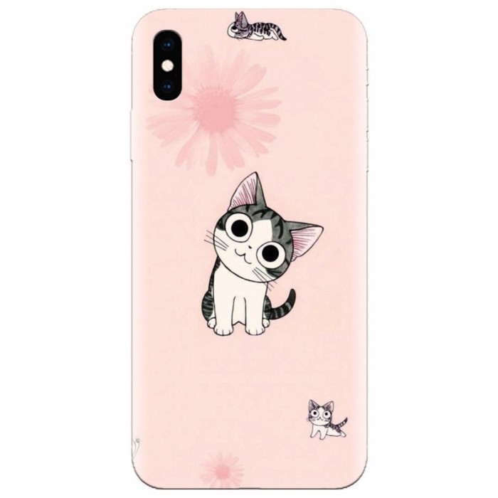 Husa silicon pentru Apple Iphone X, Cute Cat 101