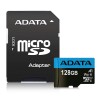 CARD MicroSD ADATA, 128 GB, MicroSDXC, clasa 10, standard UHS-I U1, &quot;AUSDX128GUICL10A1-RA1&quot; (timbru verde 0.03 lei)