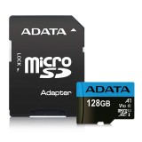 CARD MicroSD ADATA, 128 GB, MicroSDXC, clasa 10, standard UHS-I U1, &quot;AUSDX128GUICL10A1-RA1&quot; (timbru verde 0.03 lei)