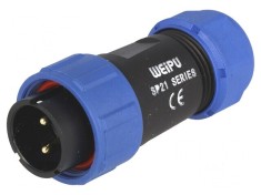 Mufă SP21 tată PIN 2 IP68 30A 500V pentru cablu 7&divide;12mm